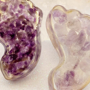 Amethyst Chips in Resin Footprint