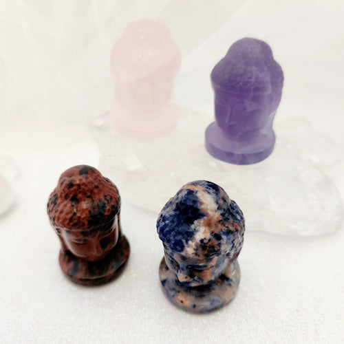 Crystal Buddha Head Carving (assorted. approx 4.1-4.3x2.7-3cm)