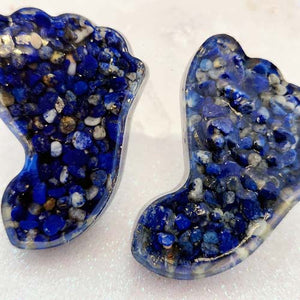 Lapis Chips in Resin Footprint