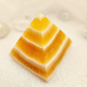 Orange Calcite Pyramid