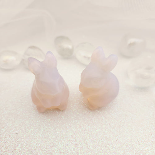 Pink Opalite Rabbit (assorted. approx 4x2.5-2.6cm)