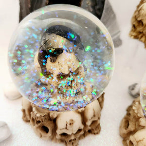 Skull Snow Globe with Assorted Animals