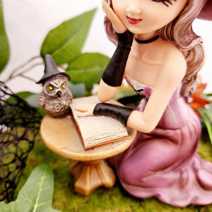 Witch Reading with her Owl