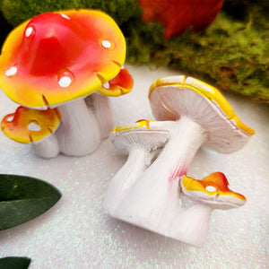 Cute Orange Fairy Garden Mushroom