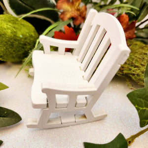 White Rocking Chair for Fairy Garden/Dolls House