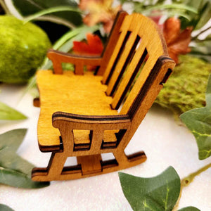 Wooden Rocking Chair for Fairy Garden/Dolls House