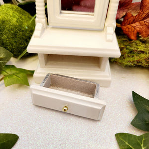 White Full Length Mirror for Fairy Garden/Dolls House