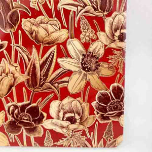 Red and Gold Flower Trivet