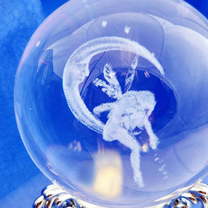 Fairy on Moon Glass Ball