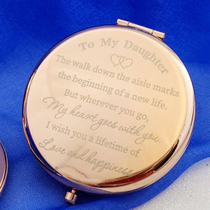 To My Daughter on Her Wedding Day Compact Mirror