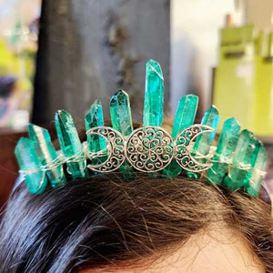 Green Electroplated Quartz Tiara