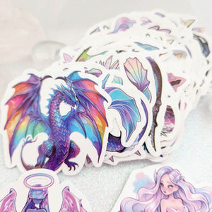 Angel, Mermaid & Dragon Self-Adhesive Sticker