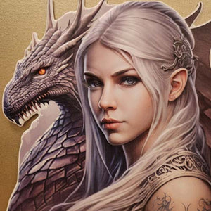 Goddess and Her Dragon Wall Art