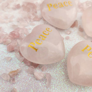 Rose Quartz Peace Heart