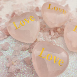 Rose Quartz Love Heart