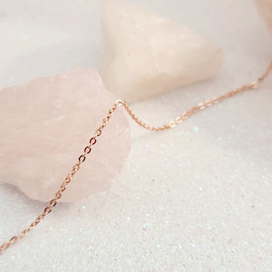 Sterling Silver Chain w. Rose Gold Look