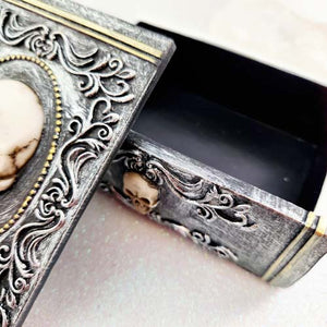 Book Shaped Trinket Box with Skull