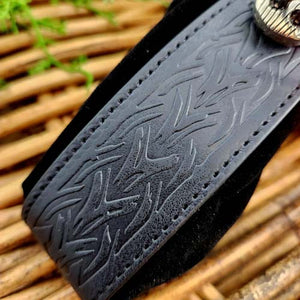 Black Medieval Faux Leather Belt Pouch