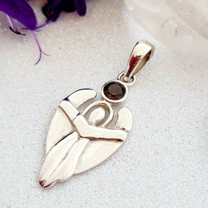 Smoky Quartz Angel Pendant