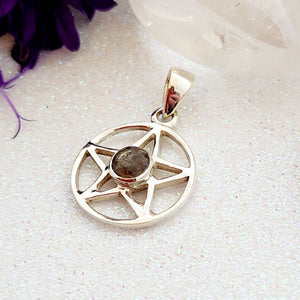 Smoky Quartz Pentagram Pendant