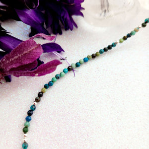 Chrysocolla Faceted Bead Necklace