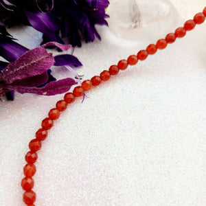 Carnelian Faceted Bead Necklace