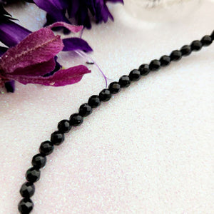 Black Onyx Faceted Bead Necklace