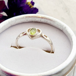 Peridot Heart Ring