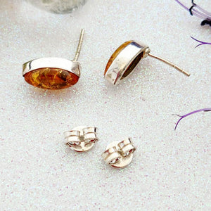 Amber Marquise Stud Earrings