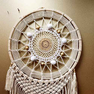 White Crochet Dream Catcher