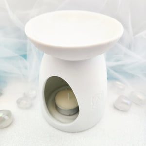 Seven Chakra White Ceramic Oil Burner