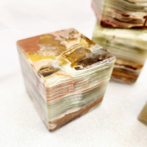 Banded Calcite aka Marble Onyx Cube