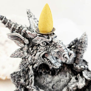 Silver Dragon Backflow Incense Holder