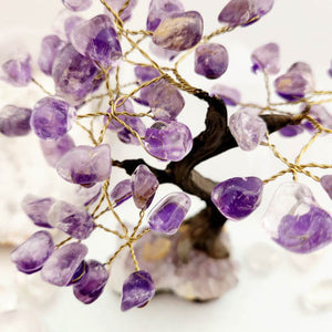 Amethyst Tree on Amethyst Cluster