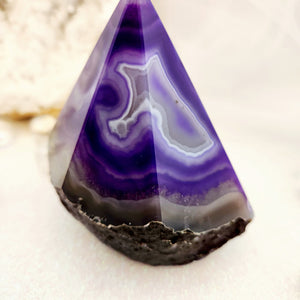 Dyed Agate Partially Polished Point