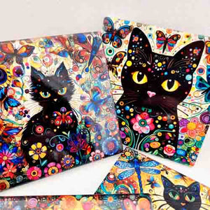 Floral Cat Coasters