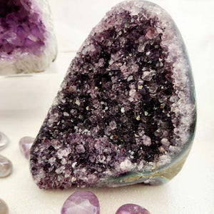 Amethyst Standing Cluster w. Polished Edge