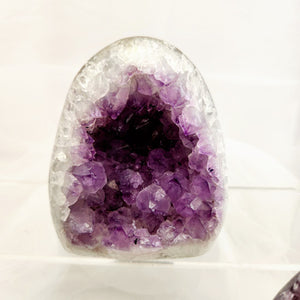 Amethyst Standing Cluster w. Polished Edge