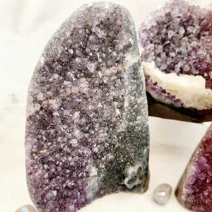 Amethyst Standing Cluster with Polished Edge