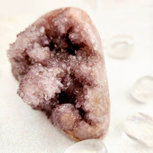 Pink Amethyst Druzy Free Form