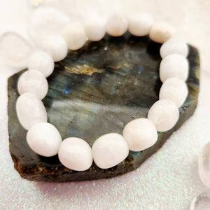 White Moonstone Nugget Bracelet