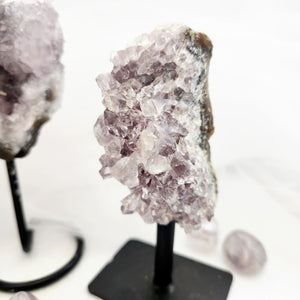 Amethyst Cluster on Metal Stand