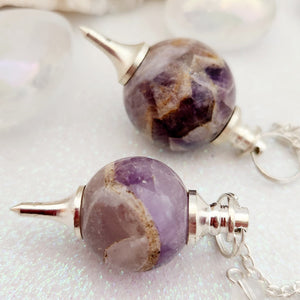 Chevron Amethyst Ball Pendulum