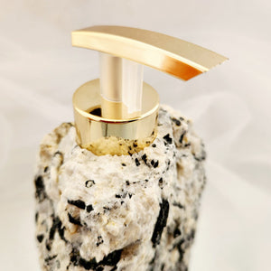 Black Tourmaline in Quartz Soap Dispenser