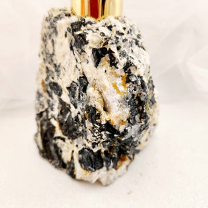 Black Tourmaline in Quartz Diffuser Container