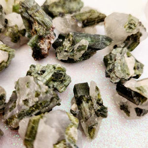 Green Tourmaline in Quartz Specimen