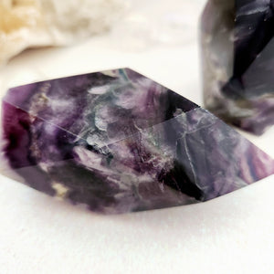 Rainbow Fluorite Faceted Point