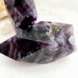 Rainbow Fluorite Faceted Point