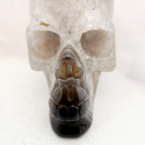 Natural Agate Geode Skull