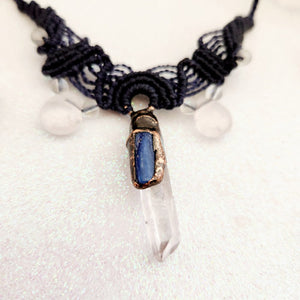 Quartz & Kyanite Wrapped Pendant